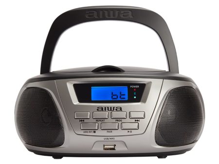 Rádio CD Aiwa BBTU-300TN CD MP3 USB Bluetooth Prateado Online now