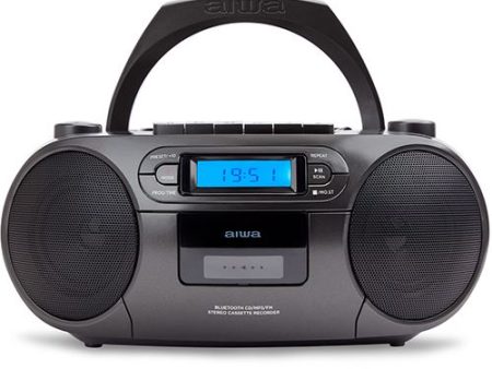 Rádio Portátil Aiwa CD K7 Bluetooth BBTC-550BK - Preto Fashion