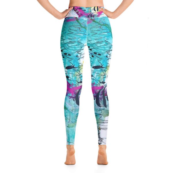 Scribbled Fish Leggings For Discount