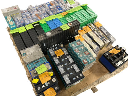 523 pound Pallet of Mixed Lifepo4 Prismatic Cells - Parts Repair on Sale