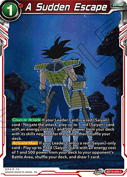 A Sudden Escape (Common) [BT13-029] on Sale