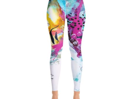 Scribbled Fish Leggings For Discount