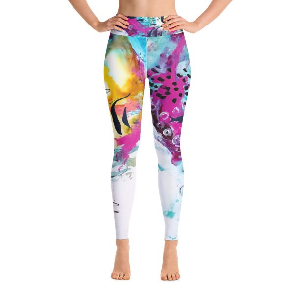 Scribbled Fish Leggings For Discount