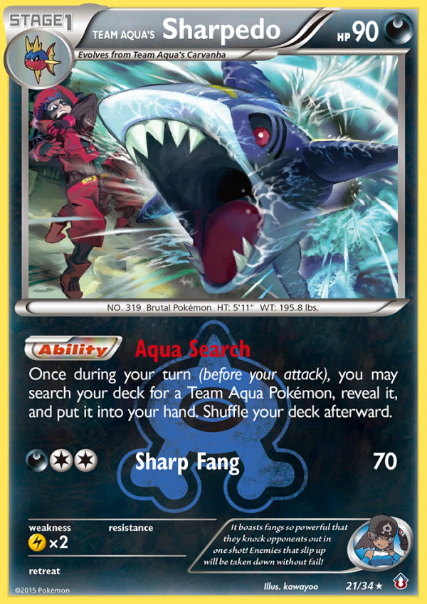 Team Aqua s Sharpedo (21 34) [XY: Double Crisis] Hot on Sale