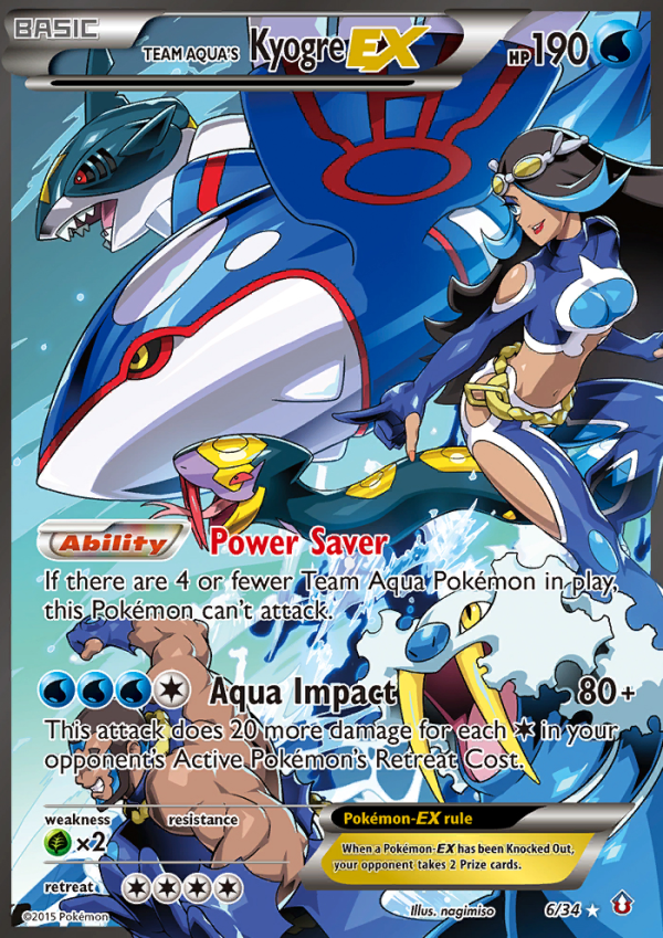 Team Aqua s Kyogre EX (6 34) [XY: Double Crisis] Hot on Sale