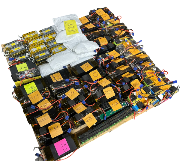 341 pound pallet Of Mixed Lithium Ion 18650 Batteries For Discount