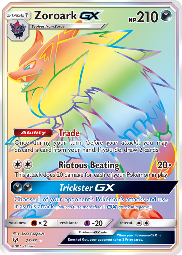 Zoroark GX (77 73) [Sun & Moon: Shining Legends] on Sale