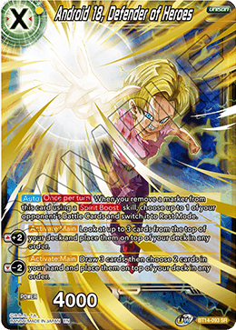 Android 18, Defender of Heroes (BT14-093) [Cross Spirits] For Sale