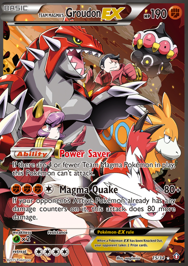 Team Magma s Groudon ex (15 34) [XY: Double Crisis] Hot on Sale