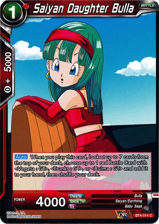 Saiyan Daughter Bulla [BT4-014] Online now