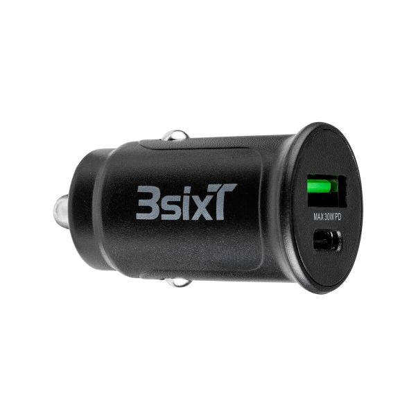 3sixT Car Charger 30W USB-C + USB-A Fashion