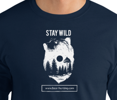 Stay Wild Moon Bear  Men’s Long Sleeve Shirt Online now