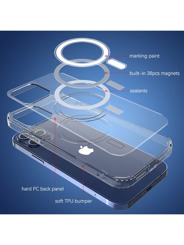 Magsafe Transparent Mobile Back Case For iPhone 11 Pro For Sale