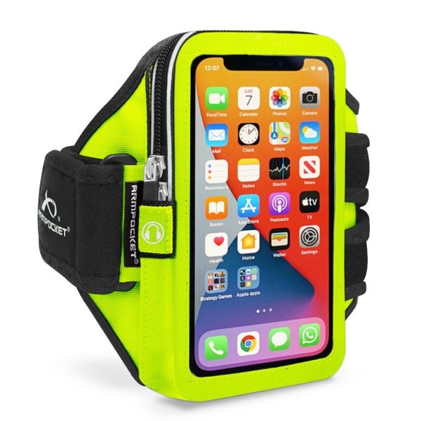 Mega i-40 Running Phone Armband for Phones and Cases up to 6.5 Inches - Yellow Hot on Sale