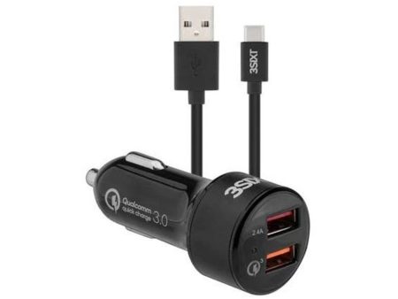 3sixT Car Charger 5.4A + USB-A to USB-C Cable 1m on Sale