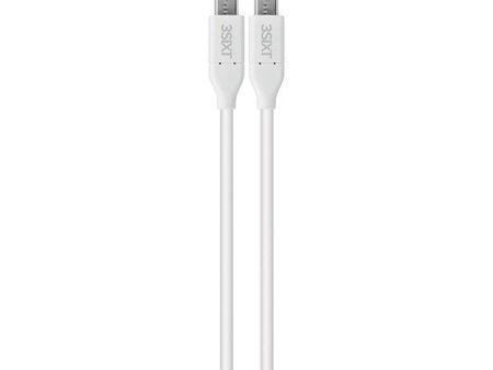 3sixT Charge & Sync Cable - USB-C to USB-C 3.1 - 1m - White Hot on Sale