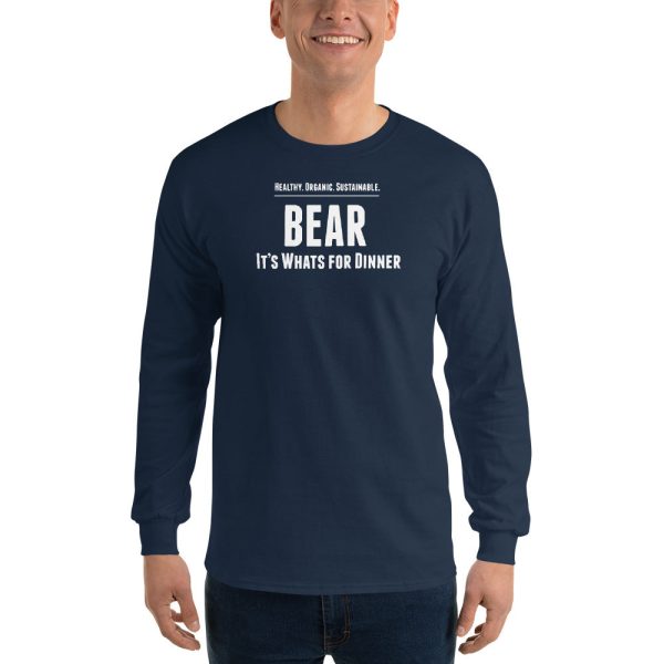 Bear It s Whats for Dinner  Men’s Long Sleeve Shirt For Discount