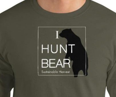 I Hunt Bear  Men’s Long Sleeve Shirt Fashion