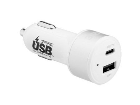 3sixT Car Charger 27W USB-C PD- White For Discount